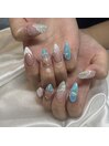 夏デザイン　シェルネイル