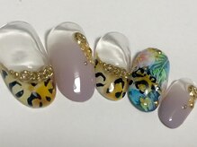 ビービーネイル(BB)/ボタニカルレオパードネイル