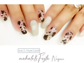 マハロ アンド フェスタ 長野店(mahalo&Festa)/牛柄ネイル