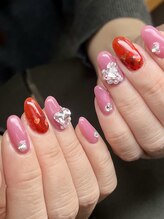 プールヴー☆オングル/Valentineネイル