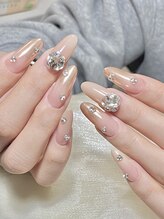 モモネイル(Momo Nail)/チップ長さ出し付け放題デザイン