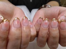 ネイルネイル 南森町店(nailnail)/チークネイル×ミラーフレンチ
