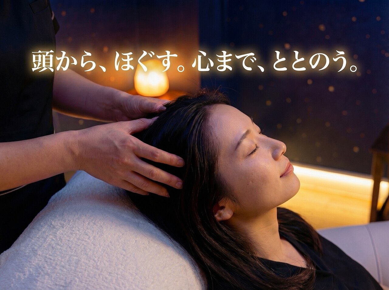 【人気No.1★】眼精疲労×肩こり解消◎極上ドライヘッドスパ60分\4,500