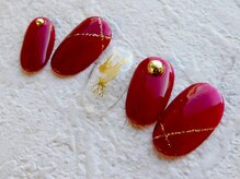 カトルナフ(quatre fois neuf)/大人ボルドーのクリスマスアート