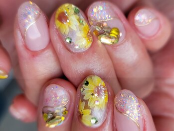 ネイルフロンティア 吉祥寺(NAIL FRONTIER)/ふみの♪キラキラ向日葵11980円