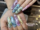 カラフルギャルネイル　長さだし