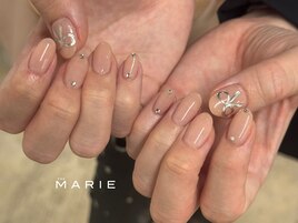 3)6000円 シンプルネイル 1225a