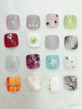 アイラッシュアイブロウ バイ ラブランシュ 大宮(eyelash eyebrow by La Blanche)の写真/暑い季節にぴったりの爽やかなデザインや、トレンドを取り入れたニュアンスアートを豊富にご用意◎[大宮]