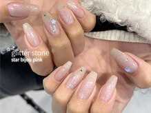 ノラネイル ウメダ(NORA nail UMEDA)/パステル星のキラキラネイル