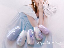 アグニークリッシェ(Agunik Riche)の雰囲気（水滴と紫陽花ネイル♪♪渋谷ネイル）