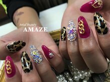 アメイズ(AMAZE)/ヒョウ柄×パーツ盛り