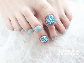 サンネイルズ(sun nails)/フット2本アート