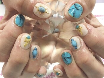 ネイルサロン 爪吉/天然石をリアルに表現☆