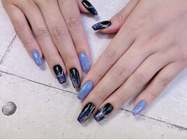 ブルーオーロラネイル