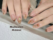 アムールユシマテン 上野湯島店(Amour)/秋ネイルフレンチ
