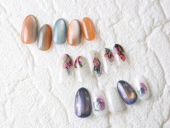 ネイルアンドアイラッシュ グランジュテ(GRANDJETE)の写真/JNAネイリスト検定1級取得の実力派サロン☆大人可愛いデザイン多数!自爪を削らない優しいベースジェルも◎