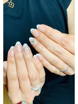 チヒロネイル/王道ホワイトフレンチ