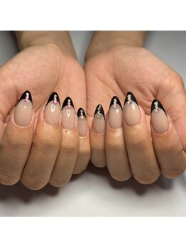 リミズネイルビューティー 名駅店(RimisNailxbeauty)/【美爪育成】長さ出し+アート