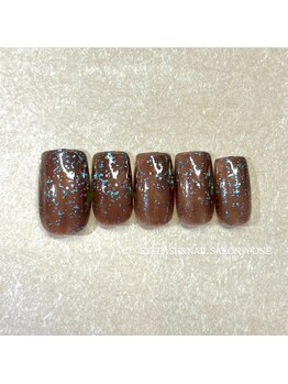 ブラウン×ブルー