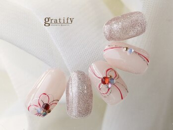  ナチュラル♪お正月ネイル