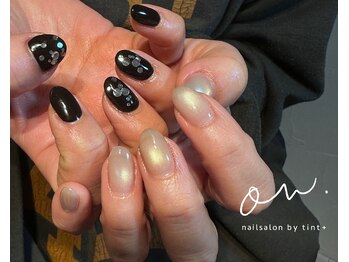 オンドットネイルサロンバイティントプラス(on. nailsalon by tint+)/ワンカラー+ホログラム+マグ