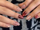 バレンタインネイル