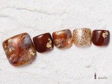 アイネイルズ 横浜WEST店(I-nails)/秋カラーもやフットネイル9480円