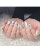 ベリール(Belire)/持ち込み☆雪の結晶☆冬ネイル