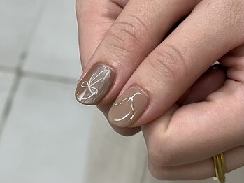 ウリネイル(uri nail)/リボンネイル