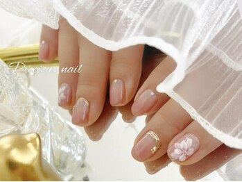 プレシャス ネイル(Precious nail)の写真/ピンクやベージュ等のシンプル系はフォルム重視！モチの良さも◎お客様のなりたい指先を叶える☆