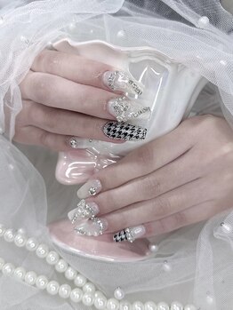 持ち込みデザイン◇千鳥柄ネイル