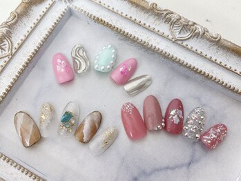 ネイルルーム シャイニー 学園の森店(nail room Shiny)の写真/【ハイクオリティ×ロープライス】検定所持者が希望に沿ってご提案♪好みや気分に合わせて理想のお手元に☆