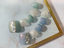 トゥーシェネイルズ(Touche'nails)/シンプルフットネイル