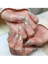 アイネイルデザイナーフジイ(Fujii)/ラメグラベースクリスタルビジュ