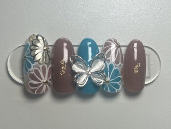 ジョアネイル(JOA Nail)/お正月/和柄/蝶/ミラー/和装