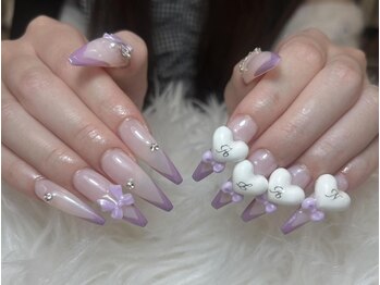 Miya_nail 【ミヤネイル】の写真/【カラー500色以上×パーツ多数】パーツ配置の相談もOK!わがままが全部叶うプライベート個室サロン