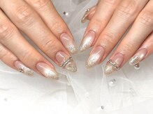 ハズグラスネイル(Haze Grass nail)/マグネット×フラッシュネイル