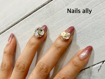 ネイルズアリー 立川店(Nails ally)/フラワービジュー×パーツ×春