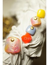 チヒロネイル/ビタミンカラーでフットネイル