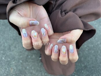 ミント(minto)/大理石ネイル