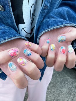 ミモザ(mimosa)/「鈴木限定」押し花ネイル