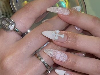 ジェミーネイル エビス(Jemiy nail ebisu)/白フレンチレースクロム