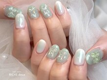 リッシュ ドゥ(RICHE deux)/ミントグリーン×クリアリボン