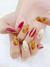 ネイリシャス(NAILICIOUS)/秋色べっこうアート