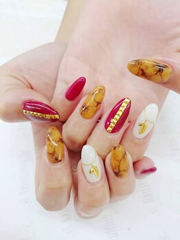 ネイリシャス(NAILICIOUS)/秋色べっこうアート