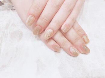 ブレスネイル(brace Nail)/優しいマーブルネイル