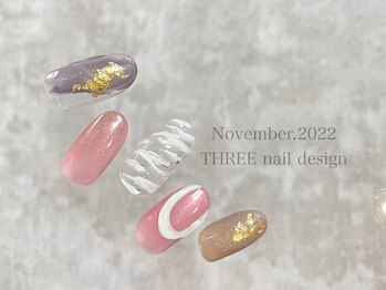 スリー(THREE)/November 2022/nail desing