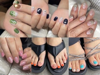 ミスネイル 沖縄コザ店(Ms.naiL)の写真/シンプルネイルから最旬トレンドまでデザイン豊富♪選ぶのが楽しい定額ネイル¥3500~/サンプル多数◎