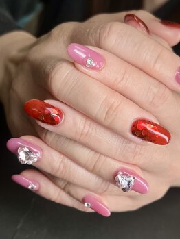 プールヴー☆オングル/Valentineネイル