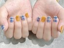 yellow×チェック柄.